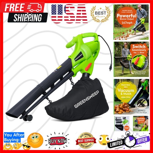 Leaf blower vacuum - 3-in-1, &